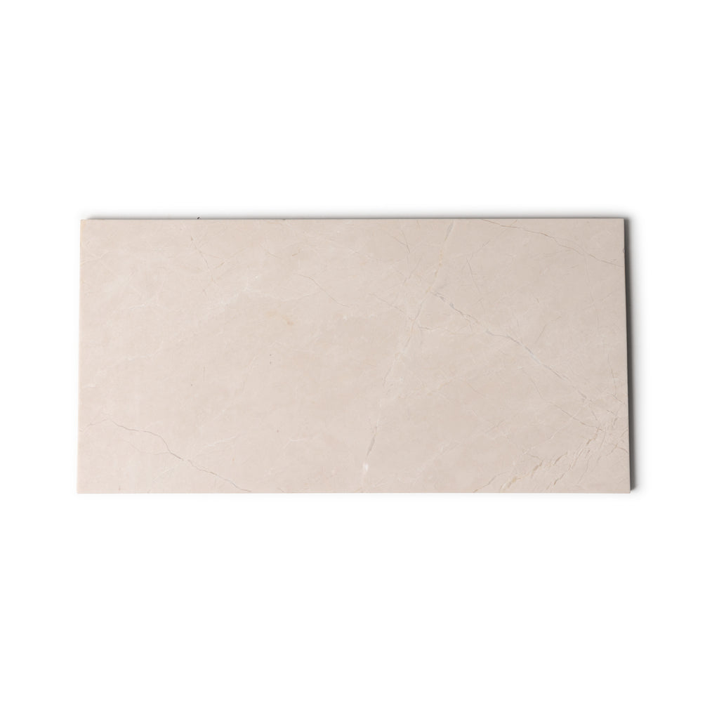 Marmer dienblad rechthoek L beige 20x40cm