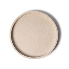 Marmer dienblad rond met rand tray beige