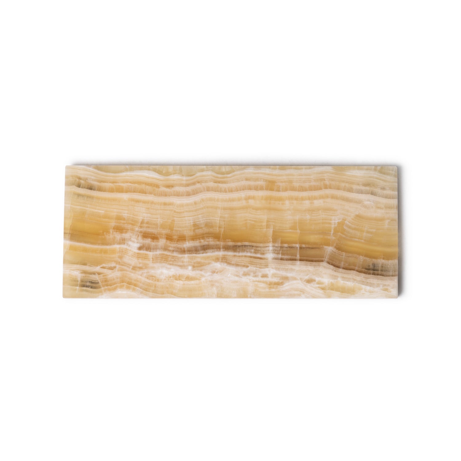 Marmer dienblad rechthoek S sandal onyx 10x25cm