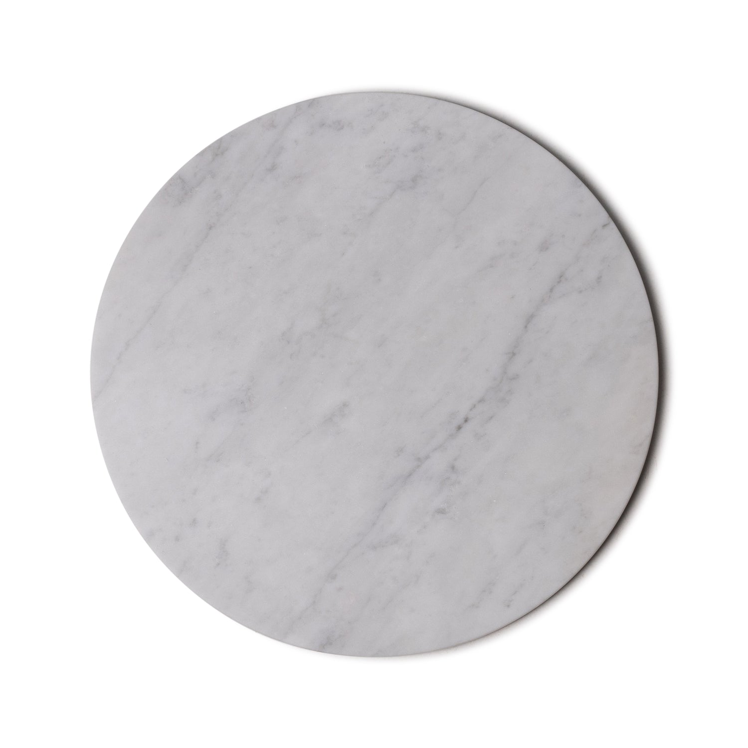 Marble tray round Ø30cm white