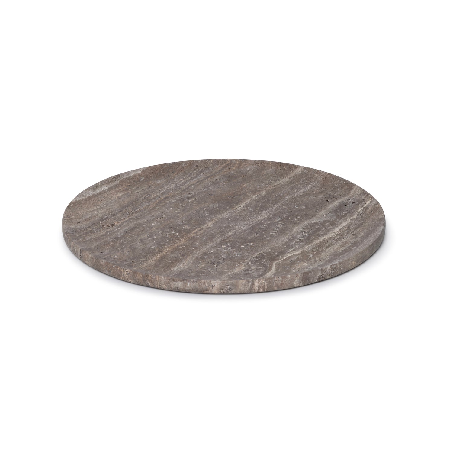 Titanium travertine dienbland rond 40cm