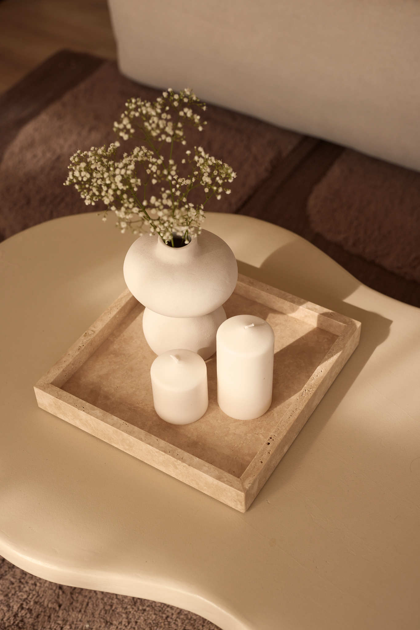 Travertine tray tray 30x30cm 