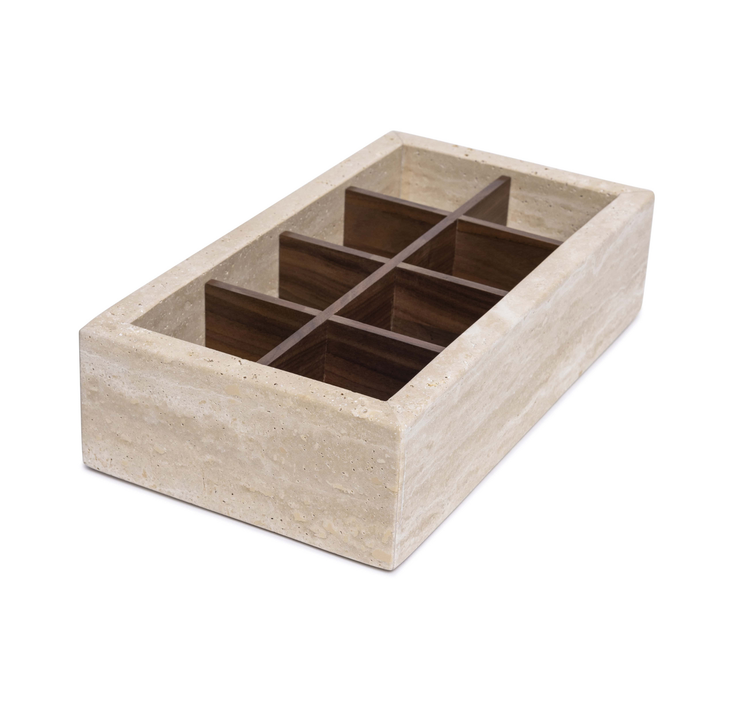 Travertine organizer box 32.5x17.5x8cm