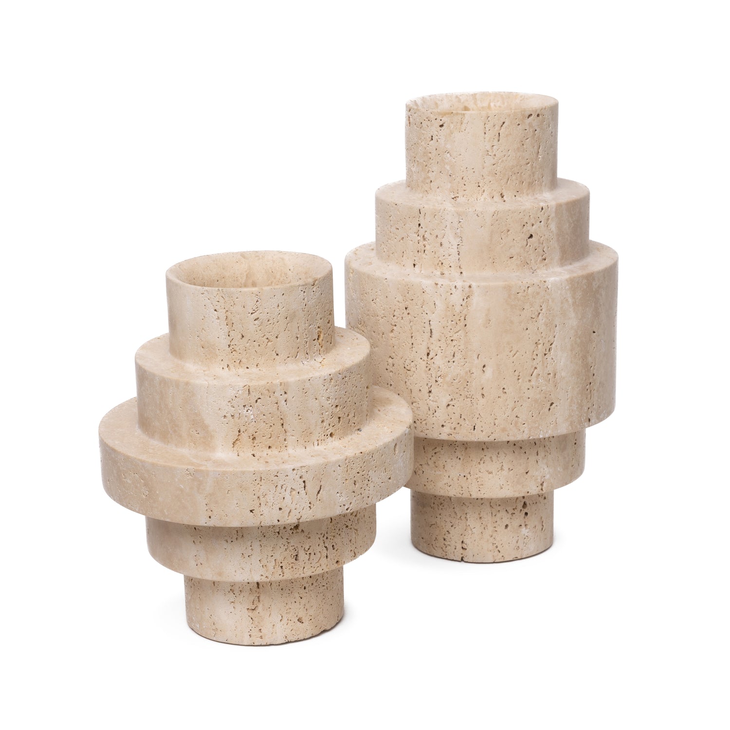 Travertine Agano Vaas Set