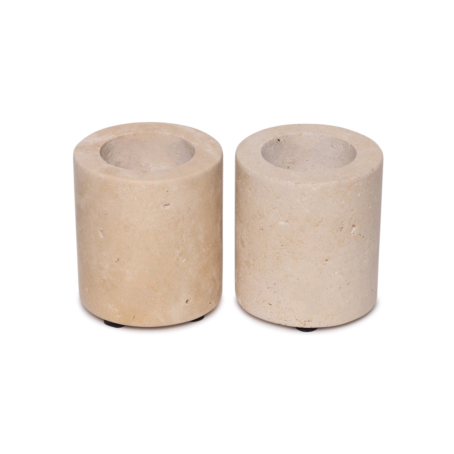 Travertine tea light holder M Ø6x7cm