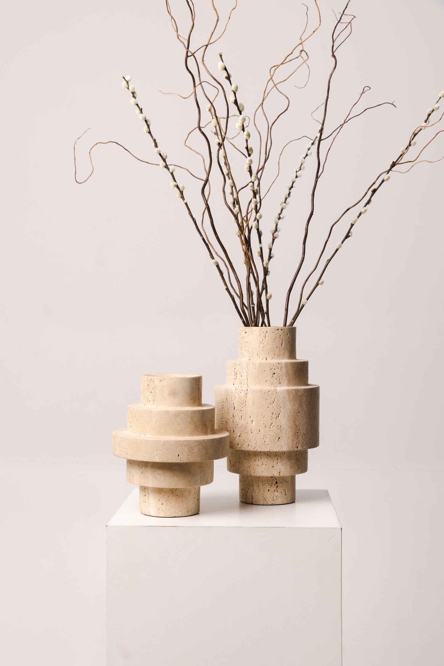 Travertine Agano Vase M