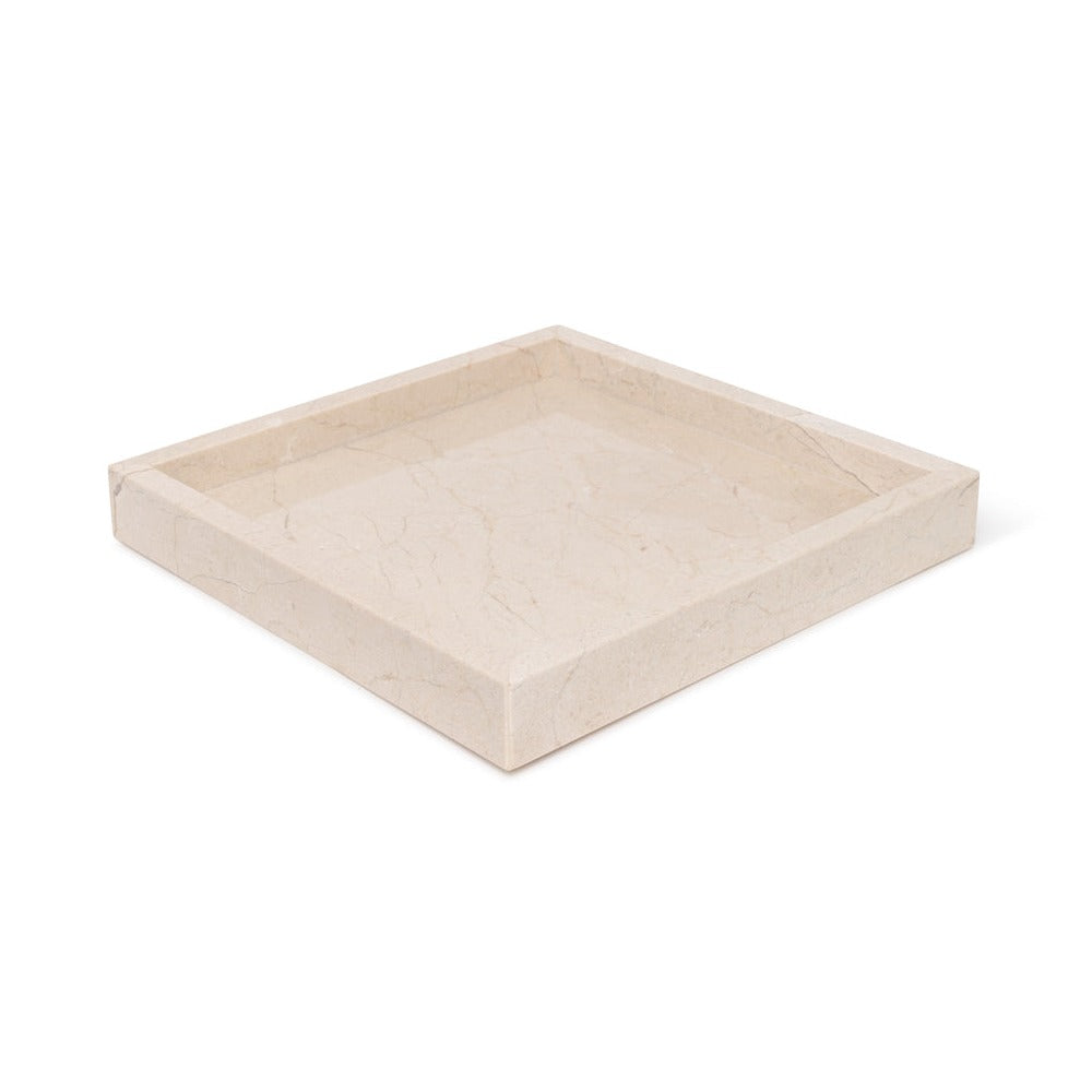 Marmer dienblad tray  beige