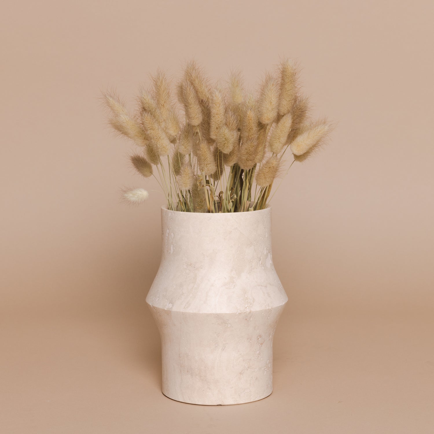 Travertine design vase Ø12x20cm